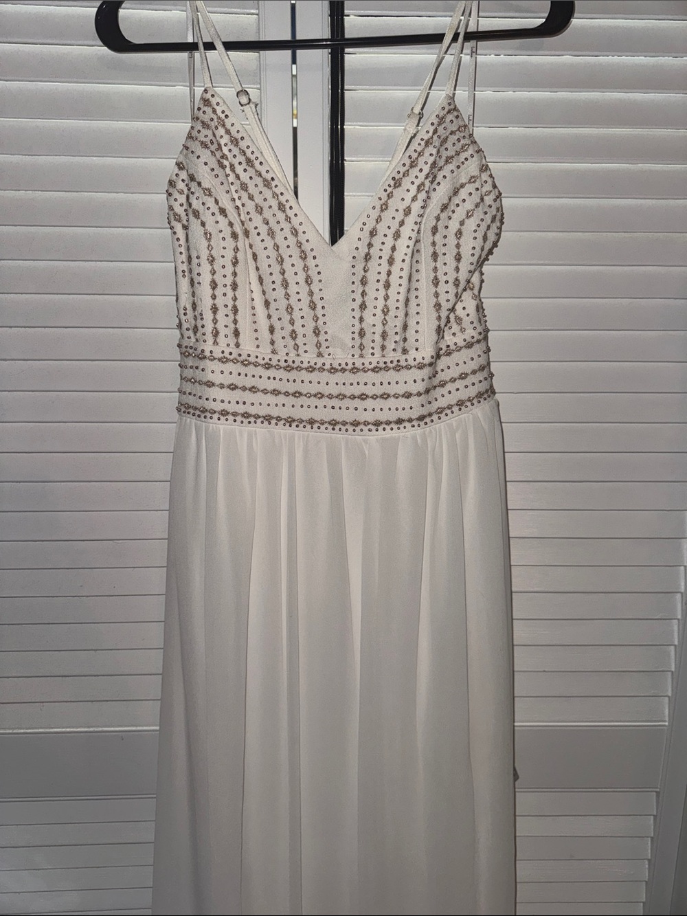 Lulus - NWOT Meet Me in Madrid Beaded Spaghetti Strap Dress. Worn Once